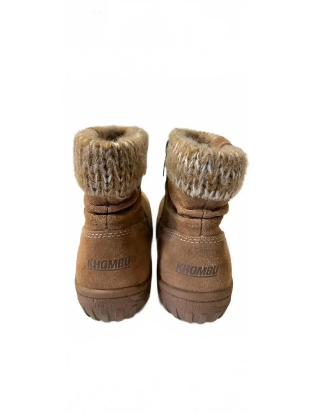 Khumba Laura Bootie Suede All Weather Leather Padded Ankle Boot Crochet Tan 8